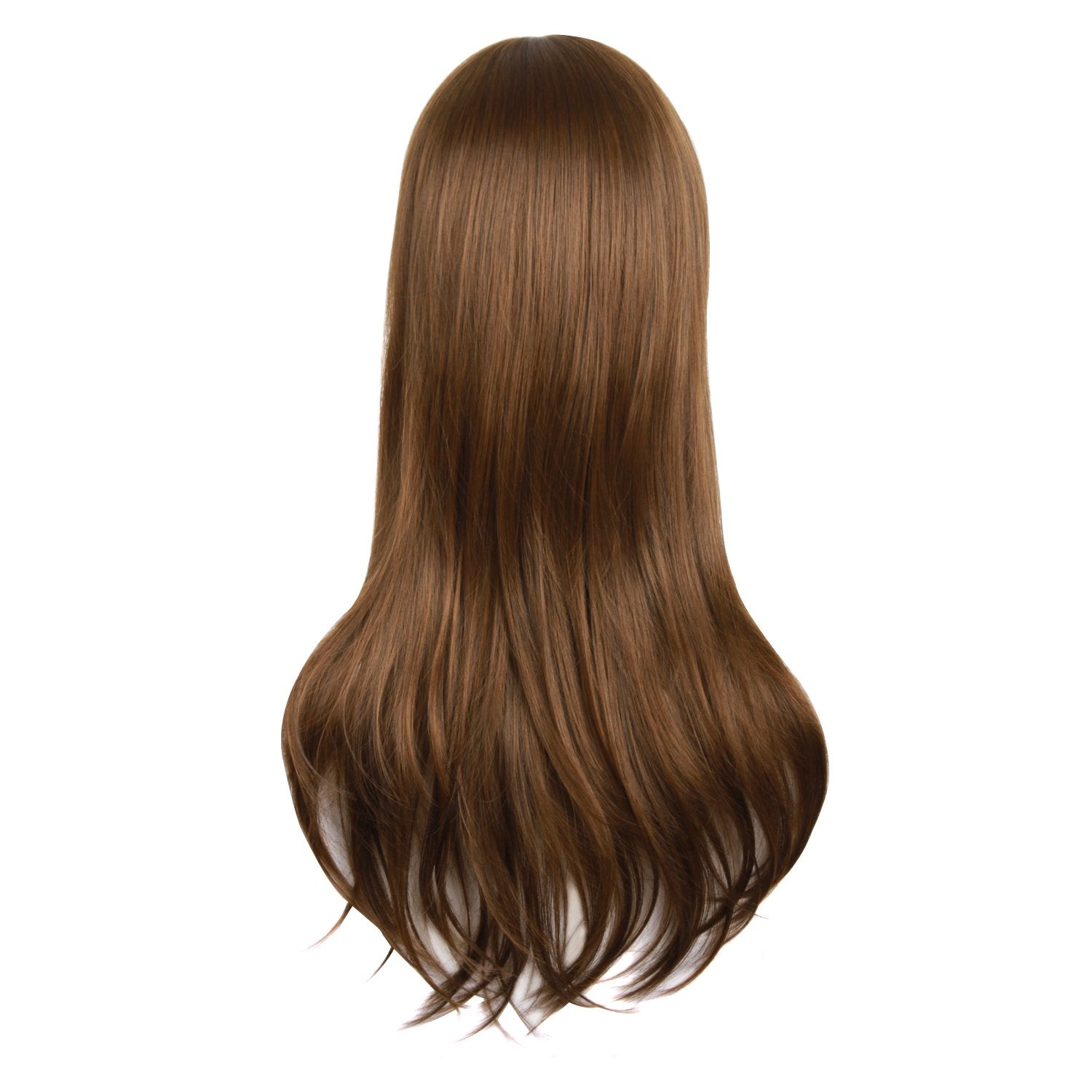 28"/70cm Women Side Bangs Long Curly Hair Cosplay Wig(Brown)